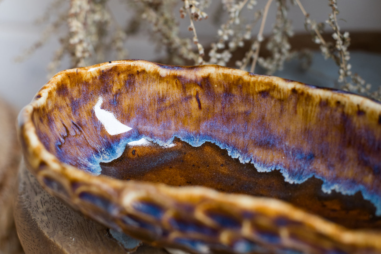 Hand Carved Decorative "Catch All" Bowl