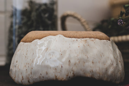 Large Pinch Pot Serving Bowl in Mushroom