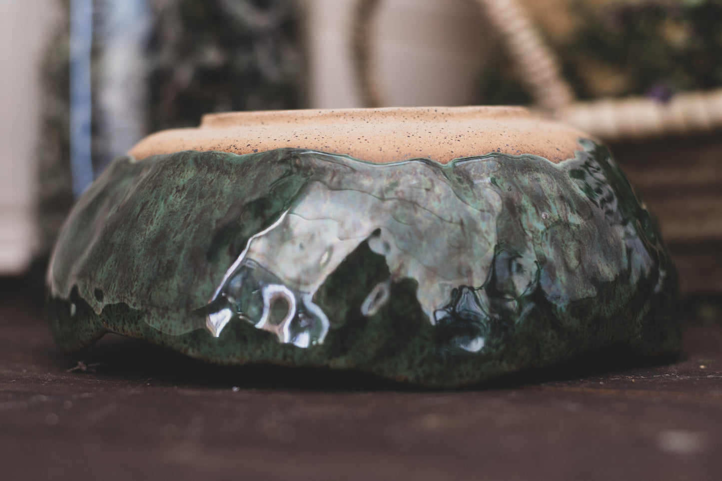 Pinch Pot Serving Bowls in Monstera