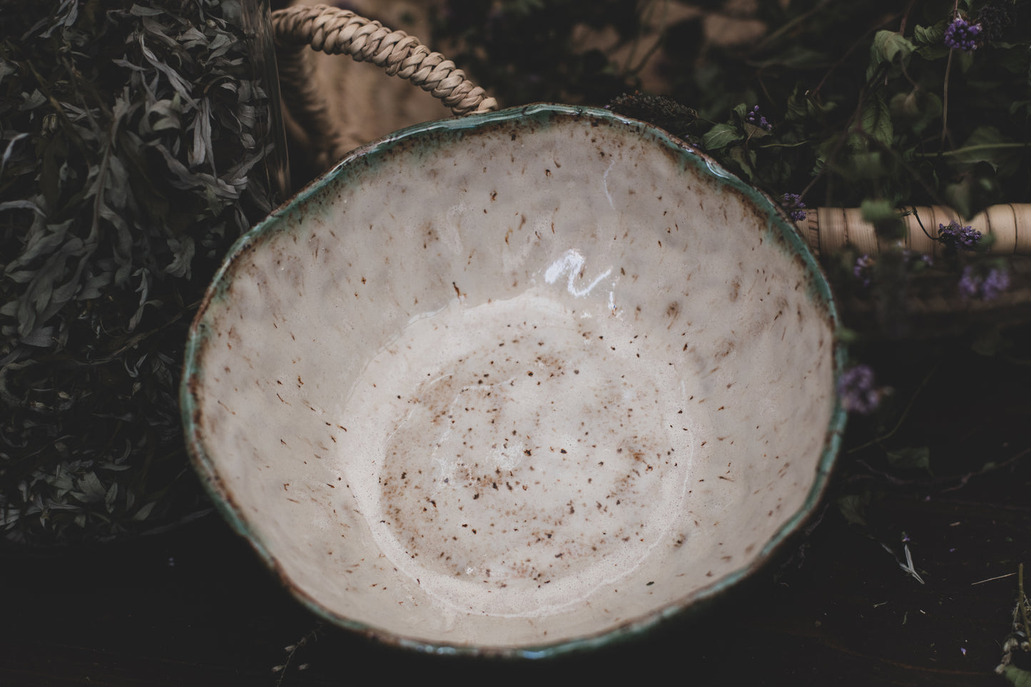 Pinch Pot Serving Bowls in Monstera