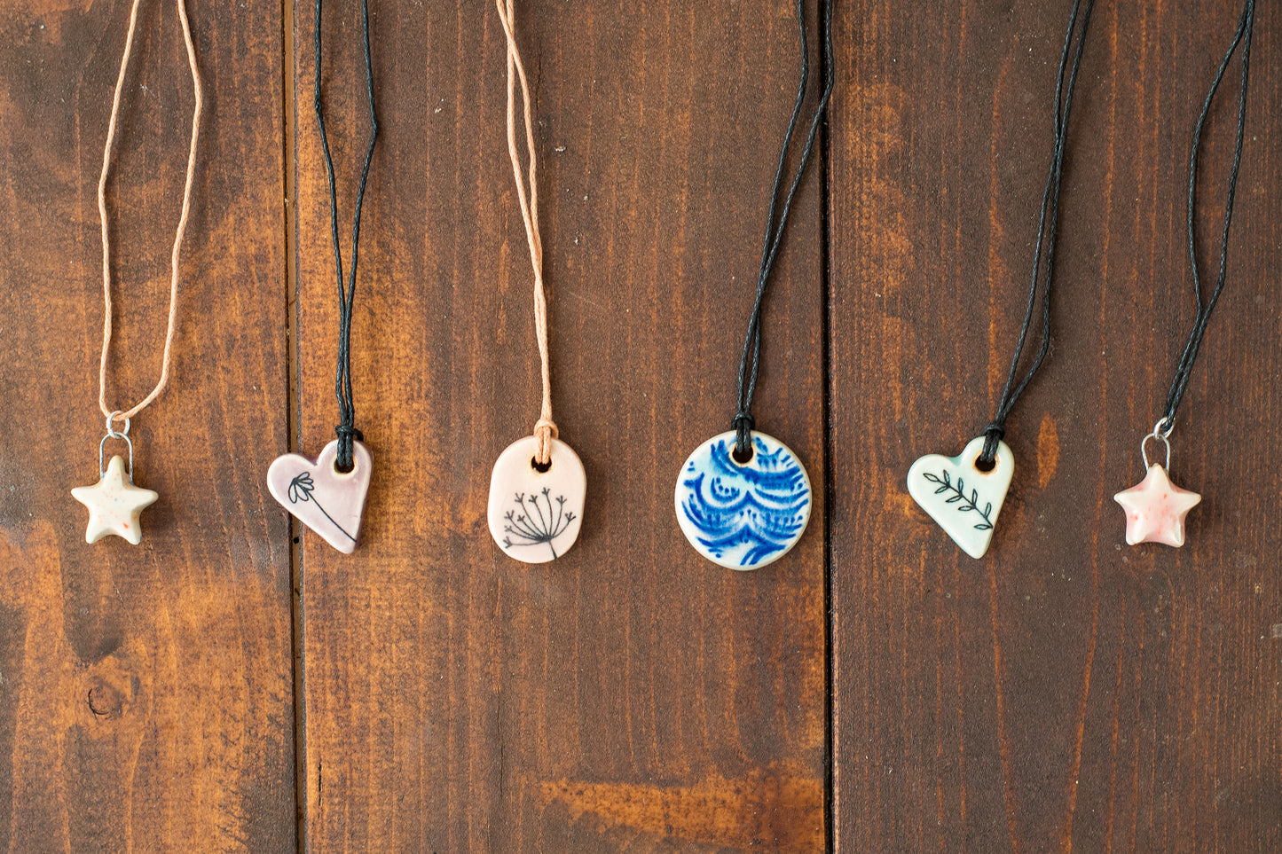 Stoneware Pendant Necklaces