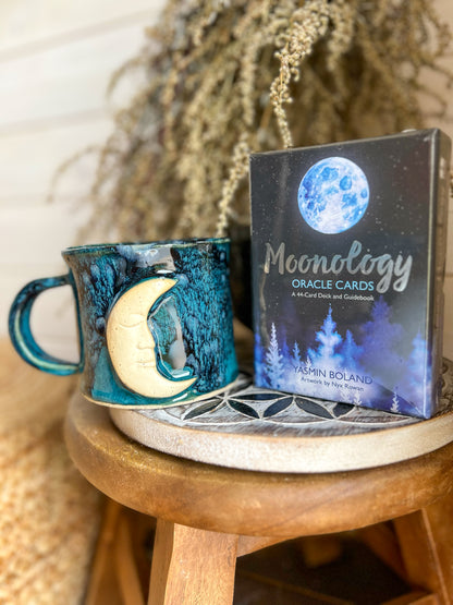 Moon Mug: Night Sky + Moonology Oracle Deck